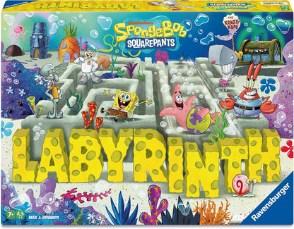 Ravensburger Sponge Bob Squarepants Labyrinth The Moving Maze Game Family Strategy Board Game for Kids & Adults Age 7 Years Up - 2 to 4 Players