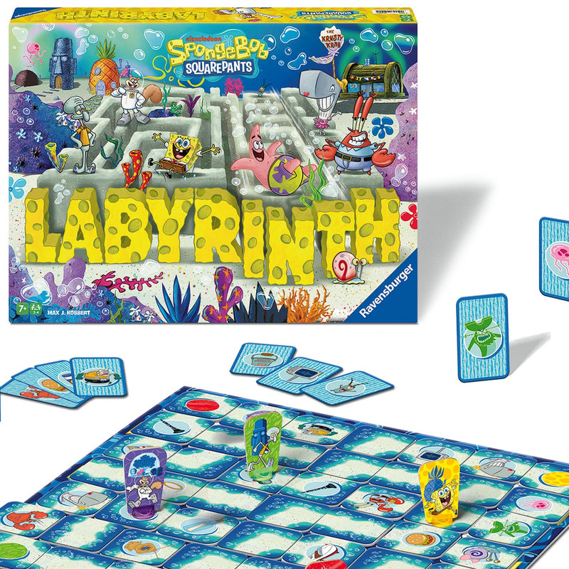 Ravensburger Sponge Bob Squarepants Labyrinth The Moving Maze Game Family Strategy Board Game for Kids & Adults Age 7 Years Up - 2 to 4 Players