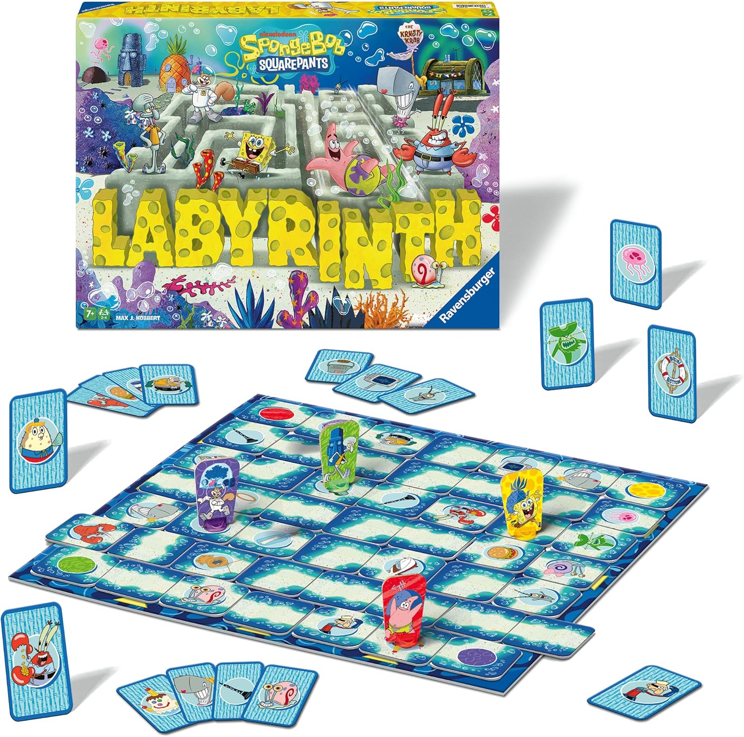 Ravensburger Sponge Bob Squarepants Labyrinth The Moving Maze Game Family Strategy Board Game for Kids & Adults Age 7 Years Up - 2 to 4 Players