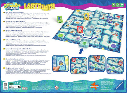 Ravensburger Sponge Bob Squarepants Labyrinth The Moving Maze Game Family Strategy Board Game for Kids & Adults Age 7 Years Up - 2 to 4 Players