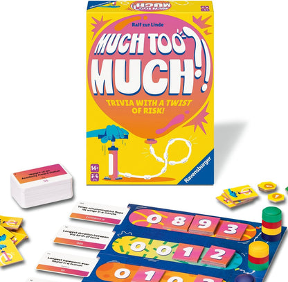 Ravensburger Much Too Much – Fun Family Trivia Game of Crazy Facts - from 2 to 6 Players - Ages 14 and up