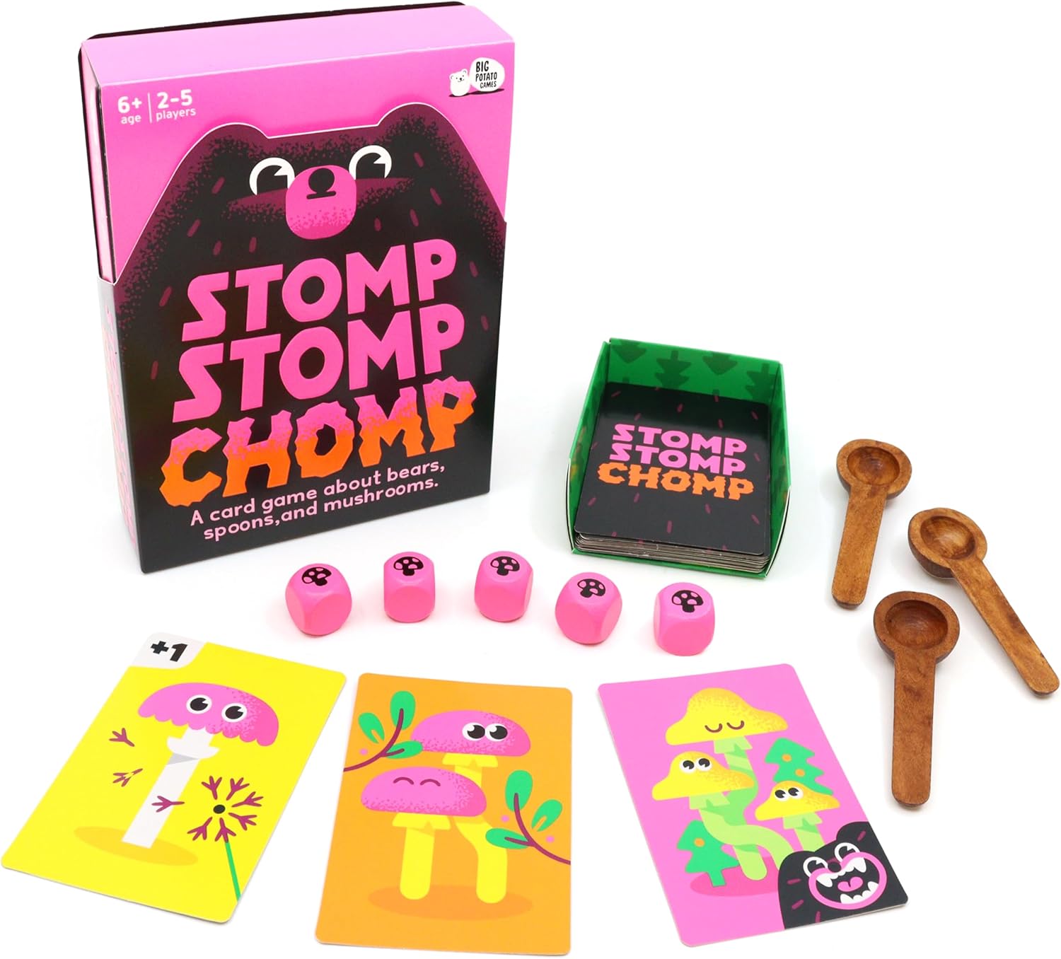 Stomp Stomp Chomp: Card Game Meets Treasure Hunt | Kids Game for 2-5 Players, Age 6+ | Perfect for Family Game Night, Birthdays and as a Gift | Best New Board Game