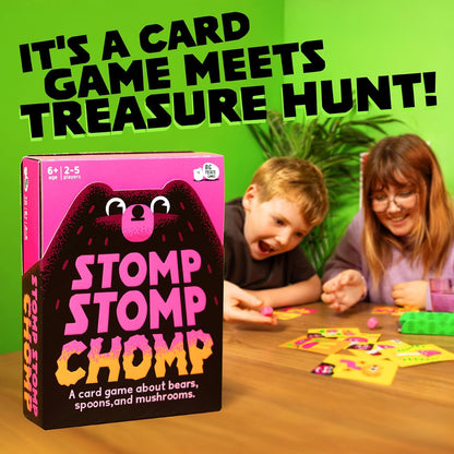 Stomp Stomp Chomp: Card Game Meets Treasure Hunt | Kids Game for 2-5 Players, Age 6+ | Perfect for Family Game Night, Birthdays and as a Gift | Best New Board Game