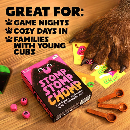 Stomp Stomp Chomp: Card Game Meets Treasure Hunt | Kids Game for 2-5 Players, Age 6+ | Perfect for Family Game Night, Birthdays and as a Gift | Best New Board Game