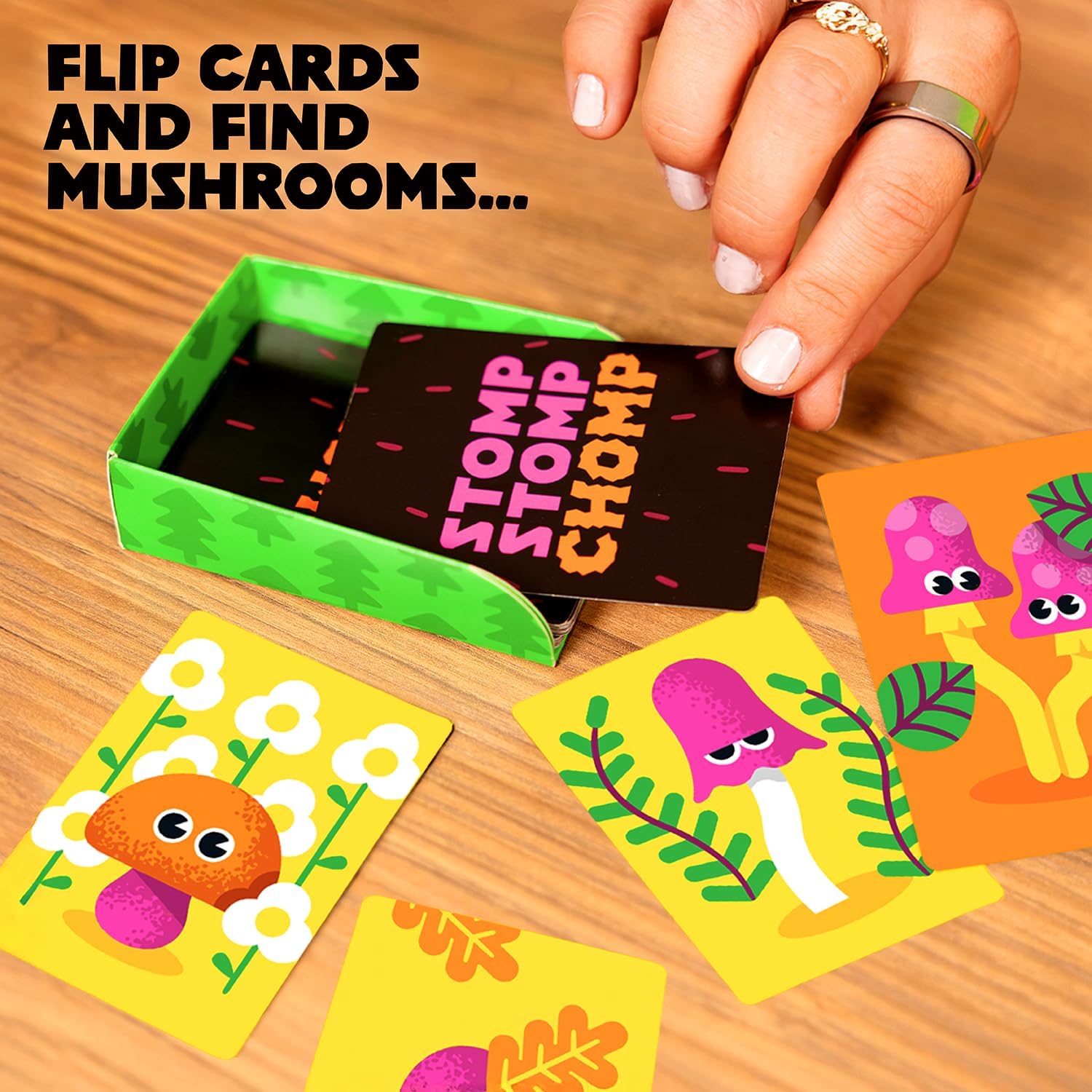Stomp Stomp Chomp: Card Game Meets Treasure Hunt | Kids Game for 2-5 Players, Age 6+ | Perfect for Family Game Night, Birthdays and as a Gift | Best New Board Game