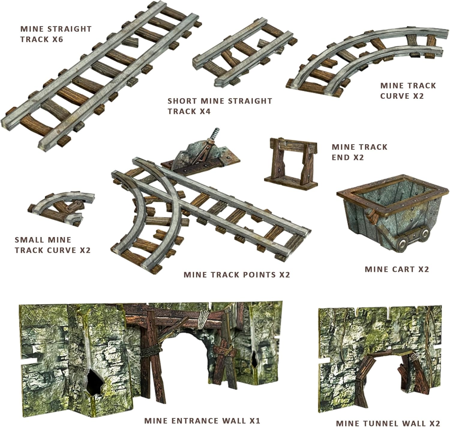 Battle Systems Fantasy Dungeon Terrain Mines of Meruta Terrain Immersive Scenery for D&D DND Maladum Pathfinder RPGs Full Color Heavy Duty Cardstock Printed Both Sides