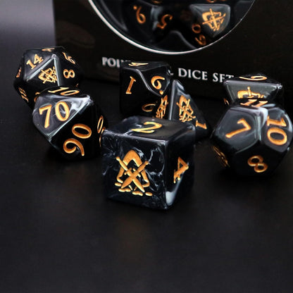 Polyhedral Dice Set - 8pcs Rogue Dice Set for DnD, Pathfinder & Tabletop RPGs