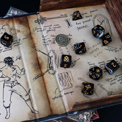 Polyhedral Dice Set - 8pcs Rogue Dice Set for DnD, Pathfinder & Tabletop RPGs