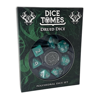 Polyhedral Dice Set - 8pcs Druid Dice Set for DnD, Pathfinder & Tabletop RPGs