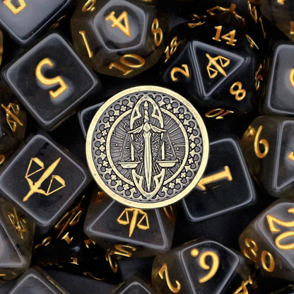 Polyhedral Dice Set - 8pcs Paladin Dice Set for DnD, Pathfinder & Tabletop RPGs