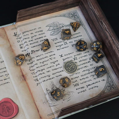 Polyhedral Dice Set - 8pcs Paladin Dice Set for DnD, Pathfinder & Tabletop RPGs