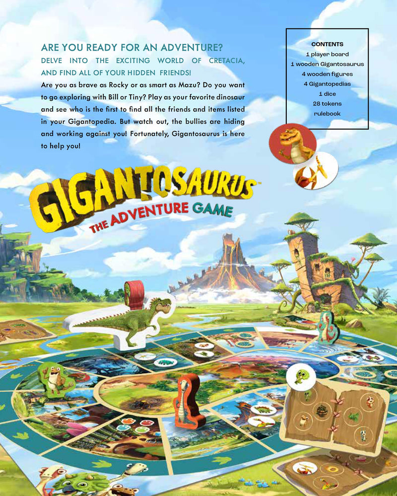 Gigantosaurus Family Adventure Board Game, 2-4 Players, Ages 4+