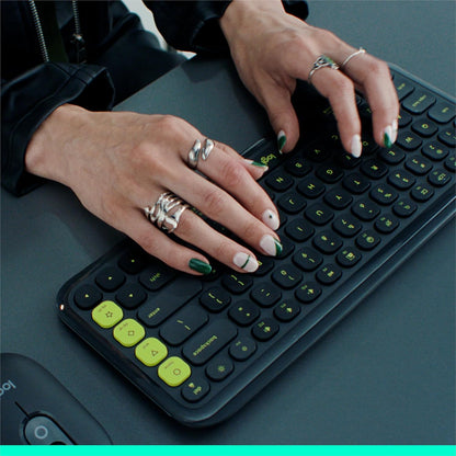 Logitech Pop Icon Keys - Keyboard - Wireless - Bluetooth Le - Qwerty - Uk - Graphite, Green