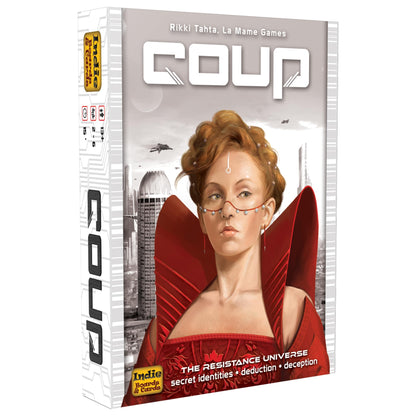 Indie Boards and Cards, Coup, Card Game, Multicolored, Ages 14+, 2-6 Players, 15 Minute Playing Time