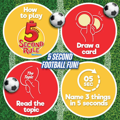 PlayMonster 5 Second Rule Mini - Football Edition | Test Your Quickfire Football Knowledge! | Football Gifts for Boys | For 2 or More Players Ages 8+