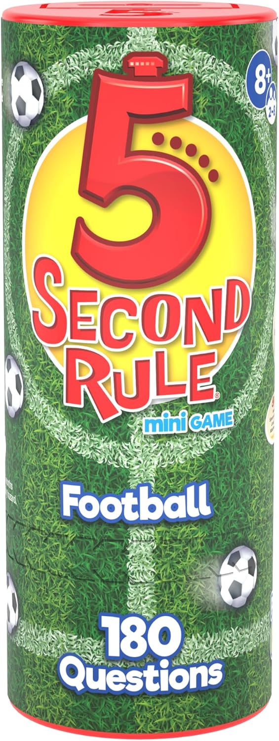 PlayMonster 5 Second Rule Mini - Football Edition | Test Your Quickfire Football Knowledge! | Football Gifts for Boys | For 2 or More Players Ages 8+