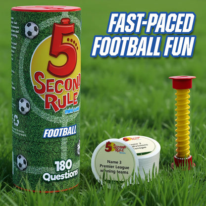 PlayMonster 5 Second Rule Mini - Football Edition | Test Your Quickfire Football Knowledge! | Football Gifts for Boys | For 2 or More Players Ages 8+