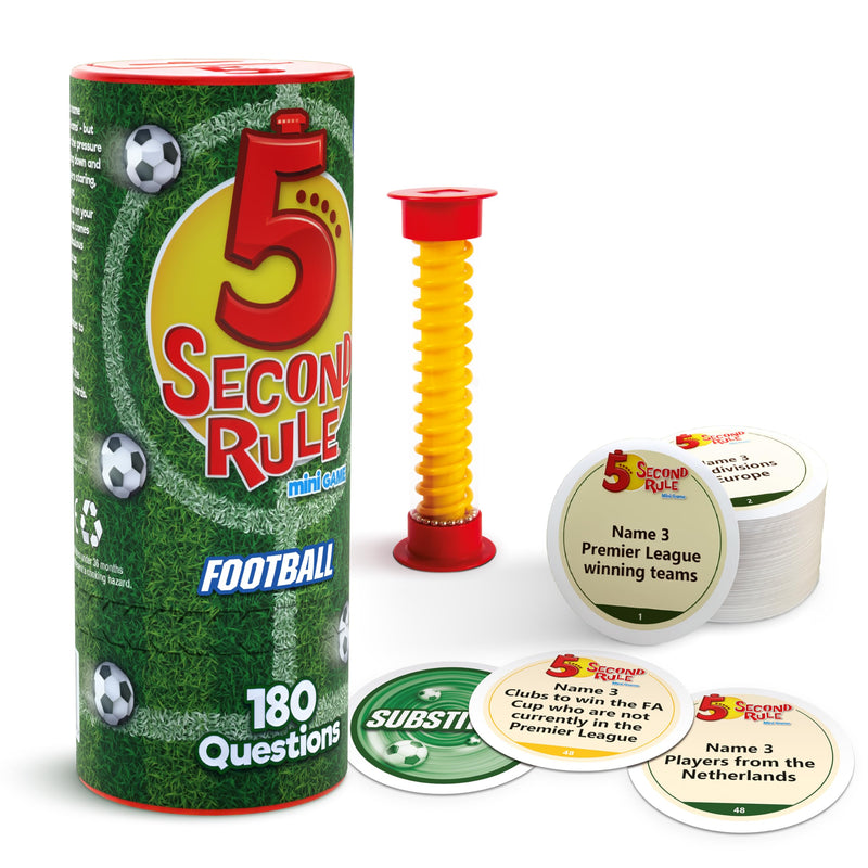 PlayMonster 5 Second Rule Mini - Football Edition | Test Your Quickfire Football Knowledge! | Football Gifts for Boys | For 2 or More Players Ages 8+