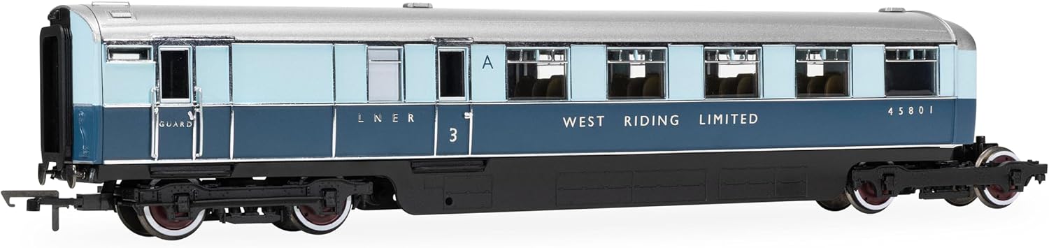 Hornby R40477 LNER West Riding Limited Brake Third & Kitchen Third Articulated Coach pack, Railway - Rolling Stock, for ages 14+ Years