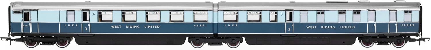 Hornby R40477 LNER West Riding Limited Brake Third & Kitchen Third Articulated Coach pack, Railway - Rolling Stock, for ages 14+ Years