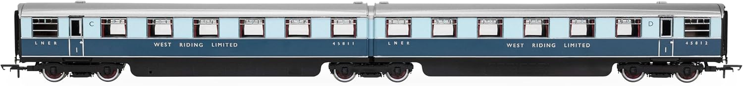 Hornby R40478 LNER West Riding Limited Double Open First Articulated Coach pack, Railway - Rolling Stock, for ages 14+ Years