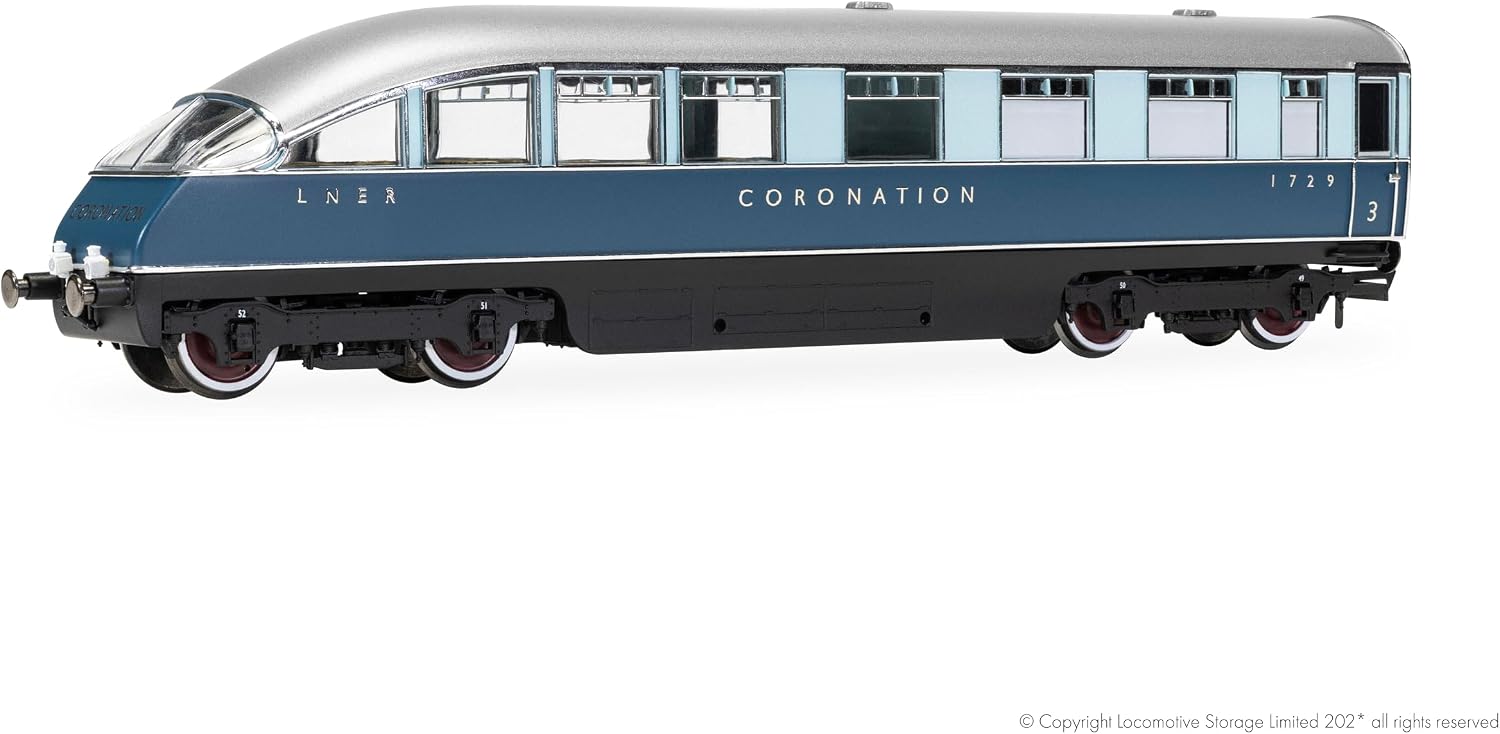 Hornby R40481 The OneOne Collection LNER Coronation Observation Car 1729 Railway Rolling Stock