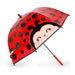 Legami - Dancin' In The Rain Children's Umbrella, Ladybug Theme, Windproof Structure, Manual Opening, Fabric Closure with Space for Name, Hook Handle, 73 x 65 cm