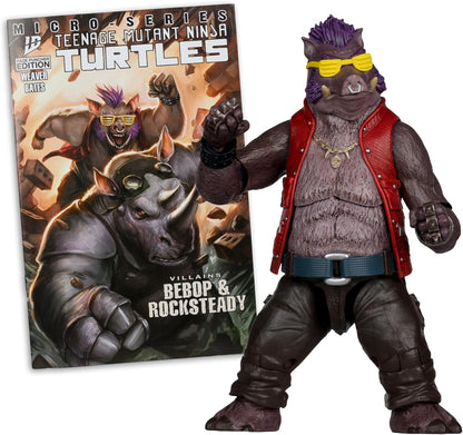 McFarlane Teenage Mutant Ninja Turtles (Page Punchers) Bebop 5in Action Figure with Comic Toys