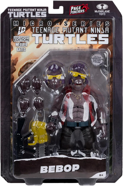 McFarlane Teenage Mutant Ninja Turtles (Page Punchers) Bebop 5in Action Figure with Comic Toys