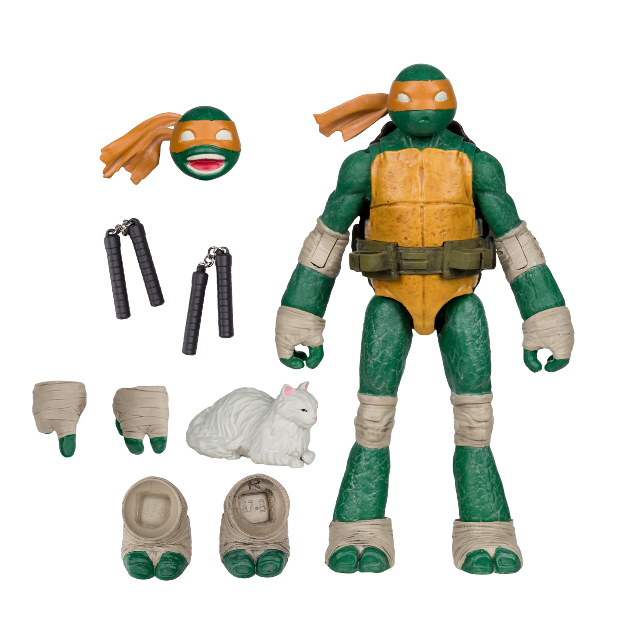 McFarlane Teenage Mutant Ninja Turtles (Page Punchers) Michelangelo 5in Action Figure with Comic Toys