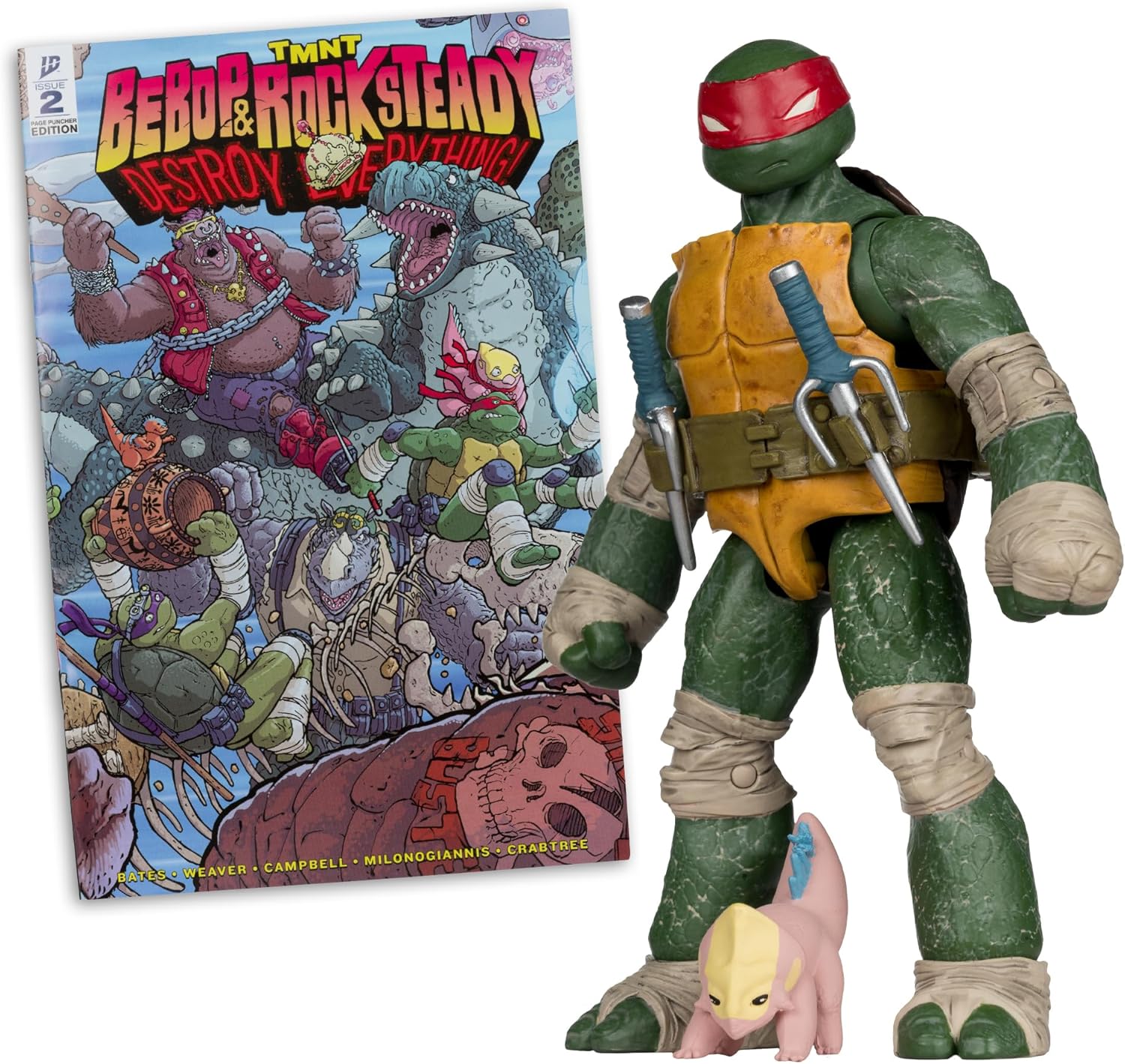 McFarlane Teenage Mutant Ninja Turtles (Page Punchers) Raphael 5in Action Figure with Comic Toys