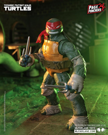 McFarlane Teenage Mutant Ninja Turtles (Page Punchers) Raphael 5in Action Figure with Comic Toys