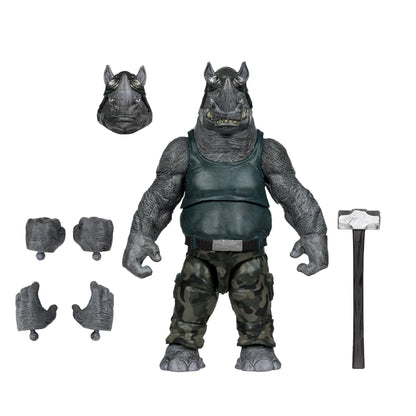 McFarlane Teenage Mutant Ninja Turtles (Page Punchers) Rocksteady 5in Action Figure with Comic Toys