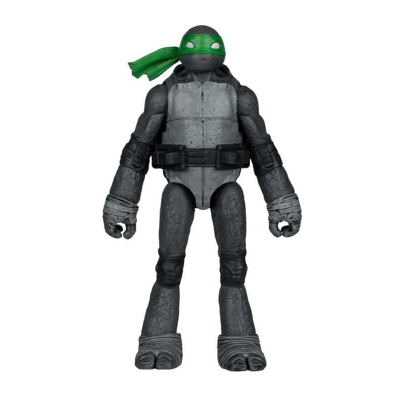 TMNT 12,7 cm Figur mit Comic (Schwarz-Weiß-Grün-Variante) – Michaelangelo (Schwarz, Weiß und Grün