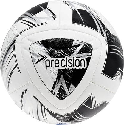 Precision Rotario FIFA Quality Match Football (White/Black/Silver, 3)