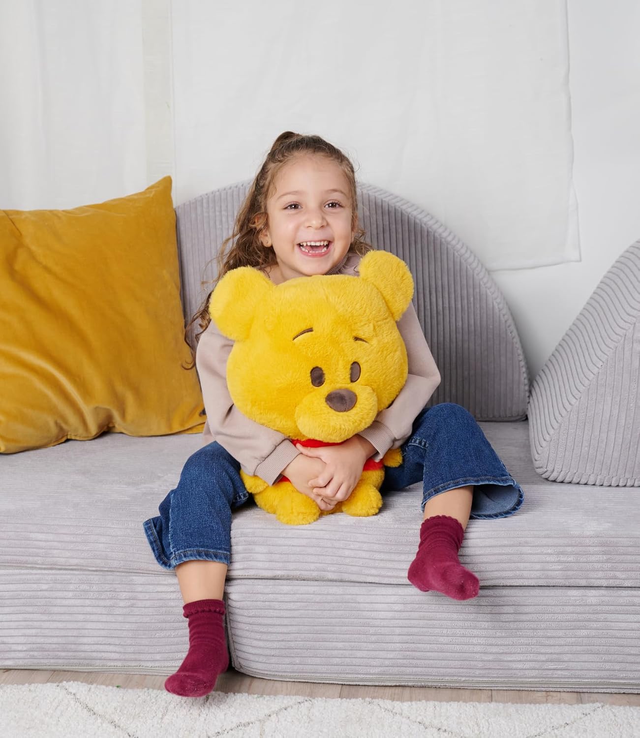 Simba official Disney Huggables Pooh 35cm Plush hugging cushion for kids gift, birthday