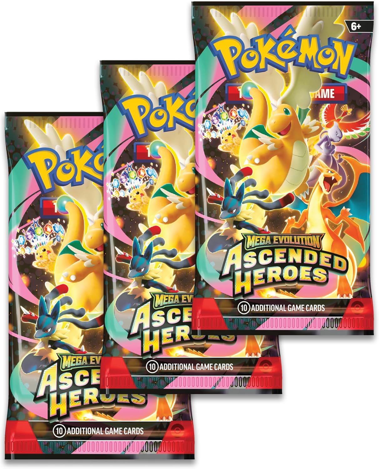Pokémon TCG: Mega Evolution—Ascended Heroes Tech Sticker Collection—Charmander (1 Foil Promo Card & 3 Booster Packs
