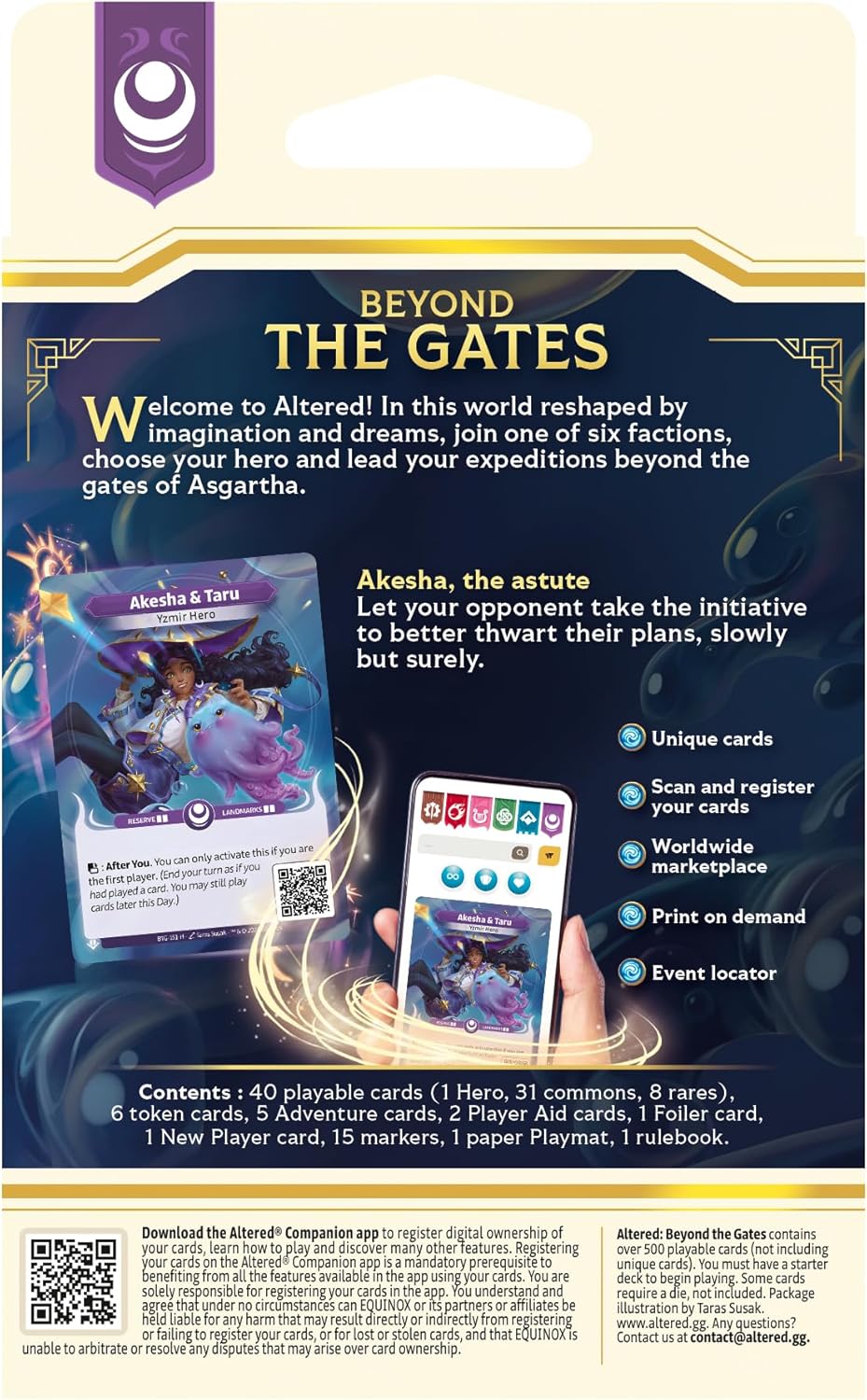 Equinox , Altered: Beyond the Gates - Yzmir Starter Deck , Collectible Trading Card Game , Ages 13+ , 2 Players , 20-30 Minutes Playing Time