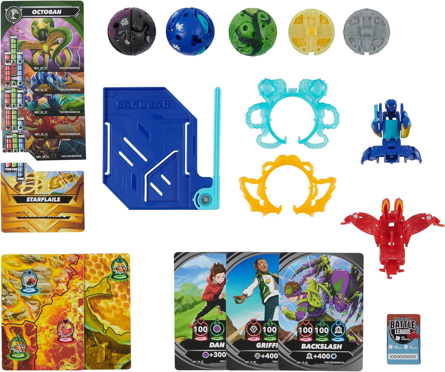 BAKUGAN 3.0 Battle Pack with 5 Balls, Customisable Action Figures with Character Cards for Collecting, Various Variations, for Children from 6 Years