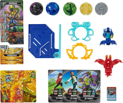 BAKUGAN 3.0 Battle Pack with 5 Balls, Customisable Action Figures with Character Cards for Collecting, Various Variations, for Children from 6 Years