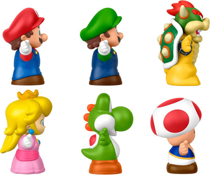 Fisher-Price Little People Toddler Toy My Mario 6-Piece Character Figure Set for Preschool Pretend Play Kids Ages 18+ Months, JHG63
