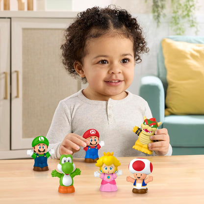 Fisher-Price Little People My Mario 6-delige figuurset met personages voor jonge kinderen vanaf 18 maanden, JHG63