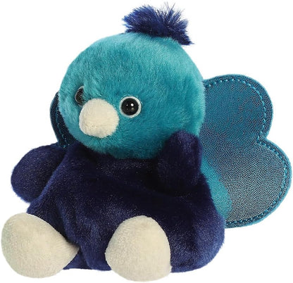 AURORA 33941, Palm Pals Elton Peacock, 13cm, Soft Toy, Blue