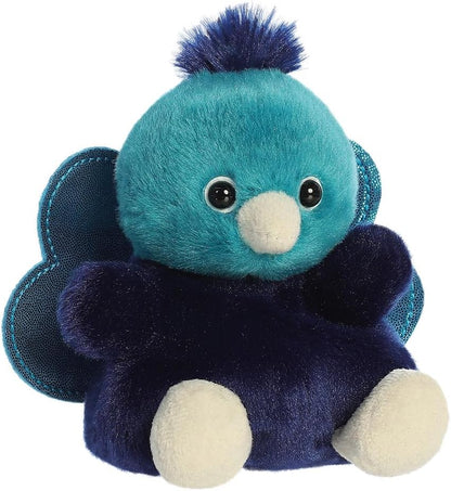 AURORA 33941, Palm Pals Elton Peacock, 13cm, Soft Toy, Blue
