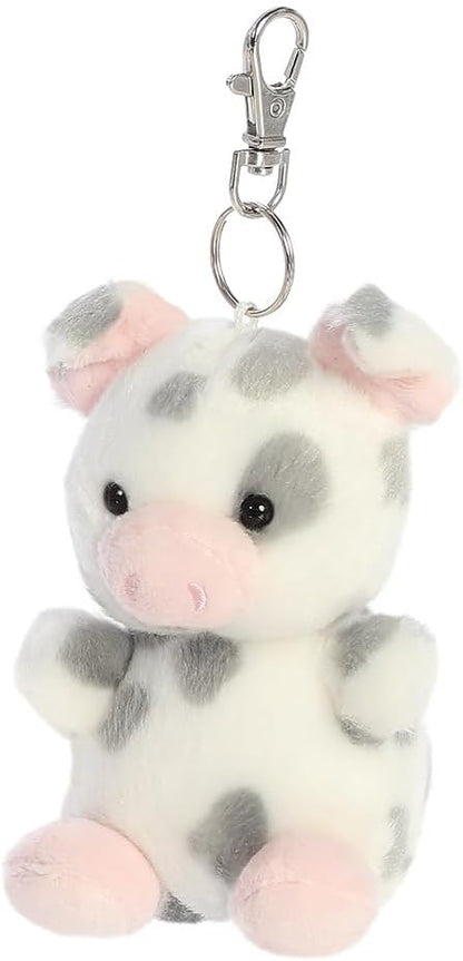 AURORA 34052, Palm Pals Piggles Spotted Piglet Clip-On, 10cm, Soft Toy, White