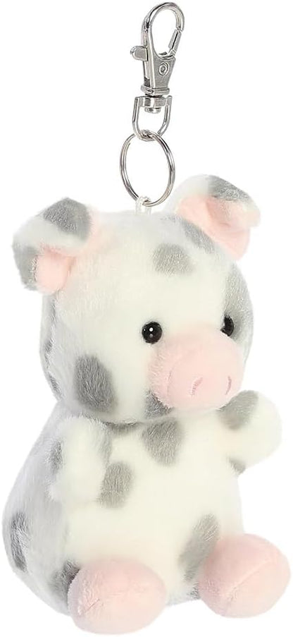 AURORA 34052, Palm Pals Piggles Spotted Piglet Clip-On, 10cm, Soft Toy, White