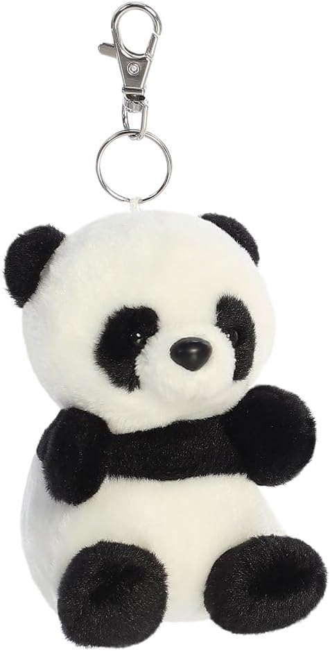AURORA 34057, Palm Pals Bamboo Panda Clip-On, 10cm, Soft Toy, White & Black