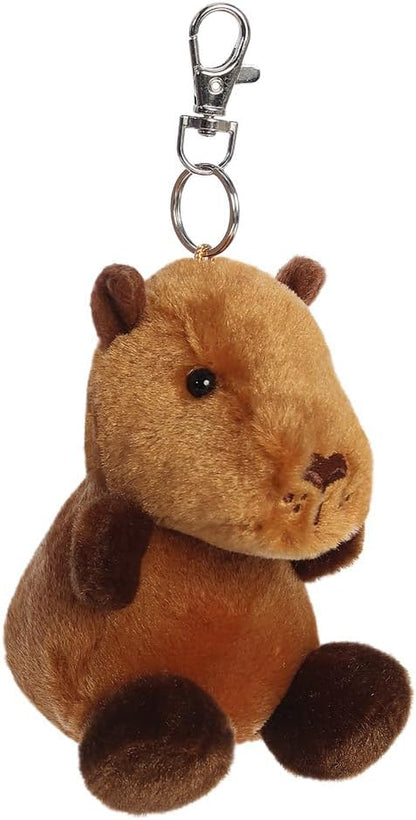 AURORA 34099, Palm Pals Sid Capybara Clip-On, 10cm, Soft Toy, Brown