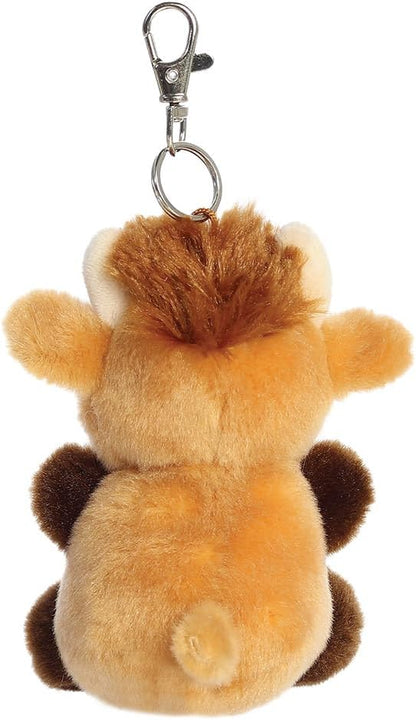 AURORA, 34185, Palm Pals Hubert Highland Cow Clip-On,10cm, Soft Toy, Brown