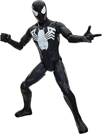 Marvel Spider-Man Titan Series Black Suit Spider-Man Action Figure, 30-cm-scale (12 Inch) Super Hero Toys for Children Ages 4+